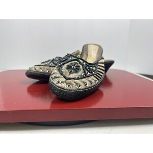 Beautiful Foot Beaded Slip On Sandals Size 35‎ Kitten Heels